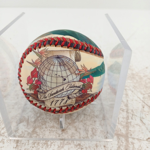 Sandwich Islands 1778 Collectible Baseball Globe Map Design Hawaii Souvenir Rare - Picture 1 of 7